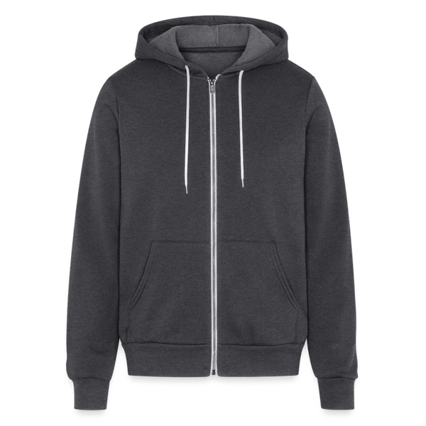 Hound / Bella + Canvas Unisex Full Zip Hoodie - charcoal grey