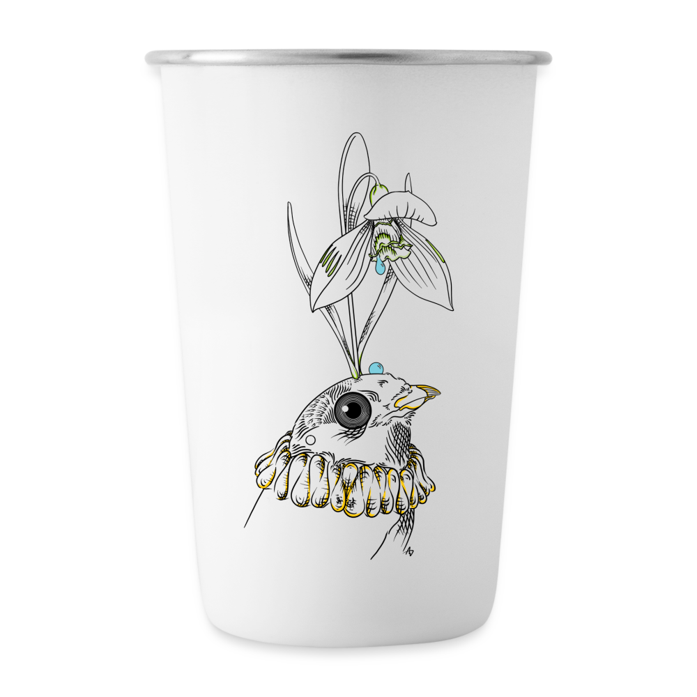 Stainless Steel Pint Cup - white