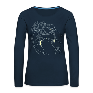 Women's Premium Long Sleeve T-Shirt - deep navy