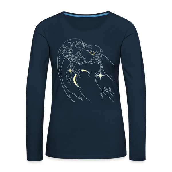 Women's Premium Long Sleeve T-Shirt - deep navy